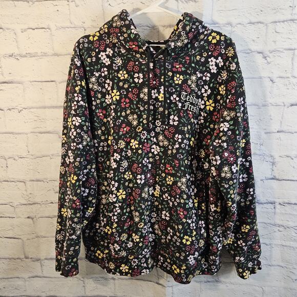 Teddy Fresh Tops - Teddy Fresh Grandma’s Floral Hoodie Sweatshirt Unisex M Medium AOP Print